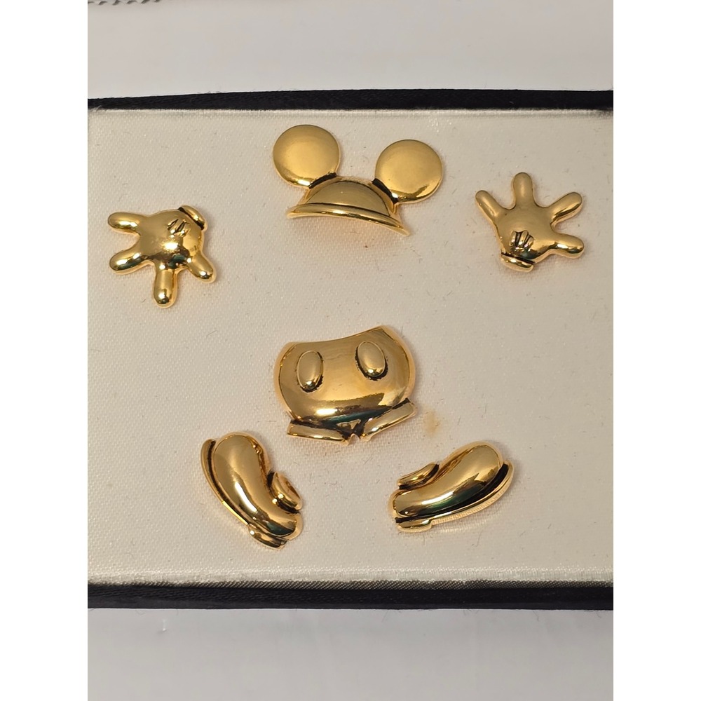 Vintage Disney Mickey Mouse Napier Gold Tone Scatter Pin Set 5 Piece 9714-G